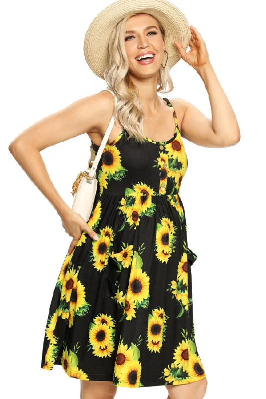 Ruffled mini dresses for a romantic touchMultiple Sunflower Slings Dress Short Maternity Dress Ruffled mini dresses for a romantic touchMultiple Sunflower Slings Dress Short Maternity Dress