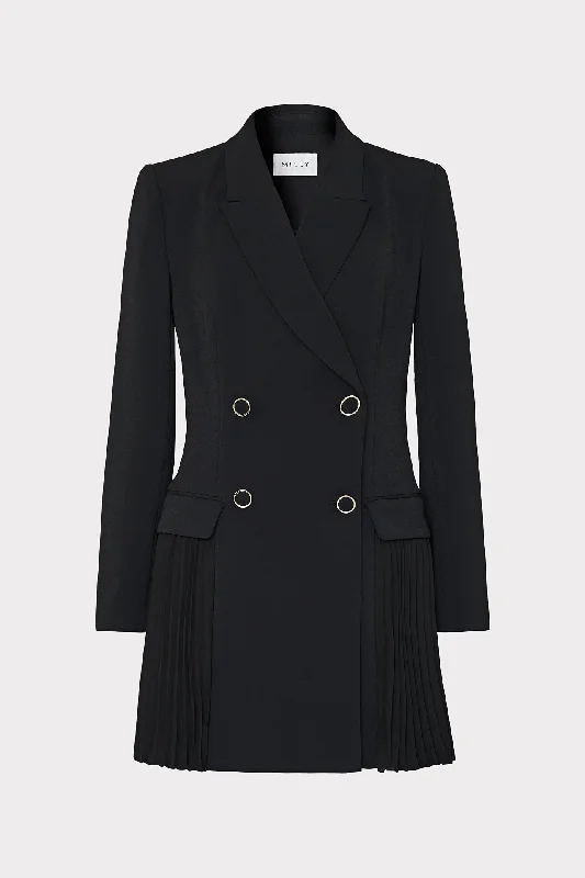 Mini dresses with polka dot patternsNoora Pleated Blazer Dress
