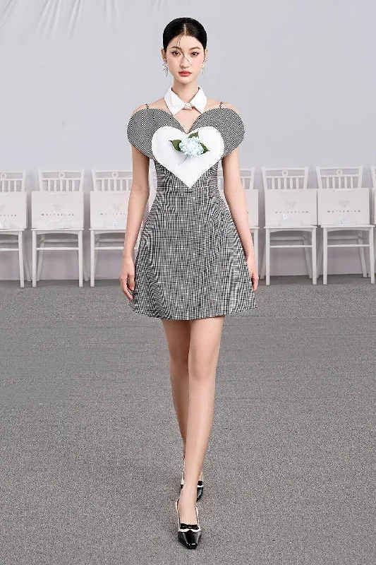 Mini dresses with bow accents for a sweet lookPudding A-line Sweetheart Neck Cotton Mini Dress Mini dresses with bow accents for a sweet lookPudding A-line Sweetheart Neck Cotton Mini Dress