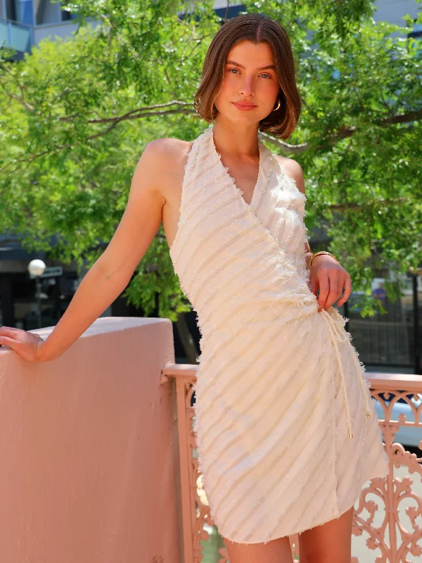 Mini dresses with asymmetric hems for a fashion - forward lookRoame Dalton Dress in Ecru Mini dresses with asymmetric hems for a fashion - forward lookRoame Dalton Dress in Ecru