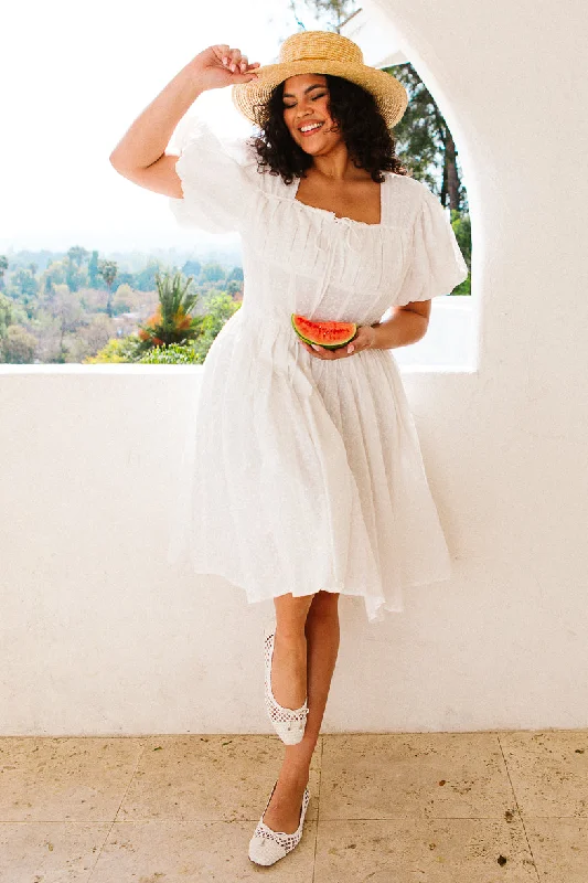 Mini dresses with keyhole necklinesThea Eyelet Dress