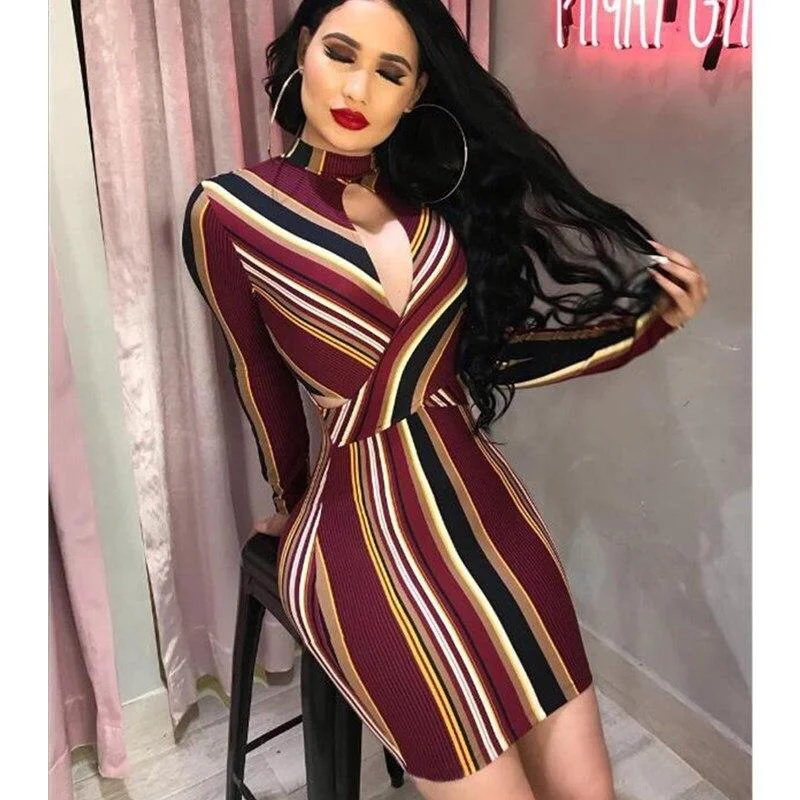 Mini dresses with pocket details for added functionalityFashionSierra - Women Stripe O-Neck Long Sleeve Bodycon Evening Party Backless Sexy Short Mini Dress Mix Color Striped Dress Mini dresses with pocket details for added functionalityFashionSierra - Women Stripe O-Neck Long Sleeve Bodycon Evening Party Backless Sexy Short Mini Dress Mix Color Striped Dress