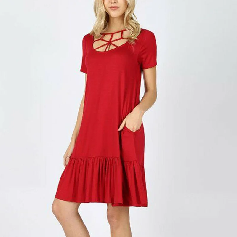 Mini dresses with one - shoulder designsFashionSierra - Women Summer Boho Short Sleeve Mini Dress Ladies Party Beach Solid Casual Round Neck Pocket Dress Sundress Mini dresses with one - shoulder designsFashionSierra - Women Summer Boho Short Sleeve Mini Dress Ladies Party Beach Solid Casual Round Neck Pocket Dress Sundress