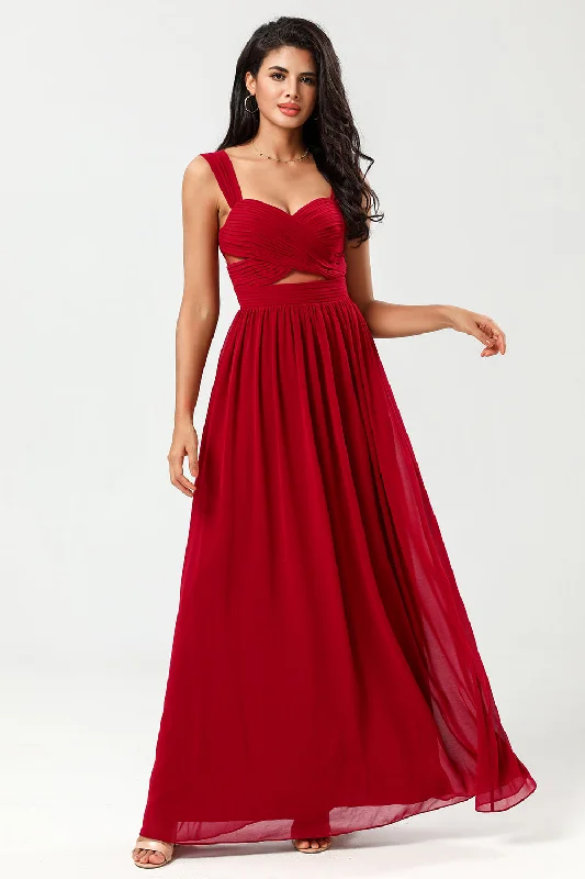 Wedding guest dresses with patchwork designs for a unique lookA-Line Chiffon Burgundy Bridesmaid Dress Wedding guest dresses with patchwork designs for a unique lookA-Line Chiffon Burgundy Bridesmaid Dress