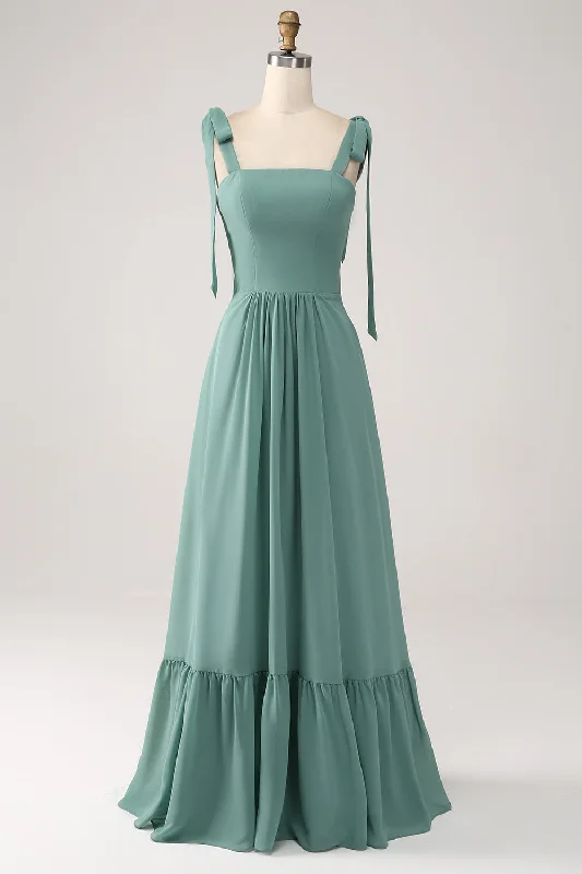 Sheath - style wedding guest dresses with lace overlaysA Line Chiffon Green Long Bridesmaid Dress with Pleated Sheath - style wedding guest dresses with lace overlaysA Line Chiffon Green Long Bridesmaid Dress with Pleated