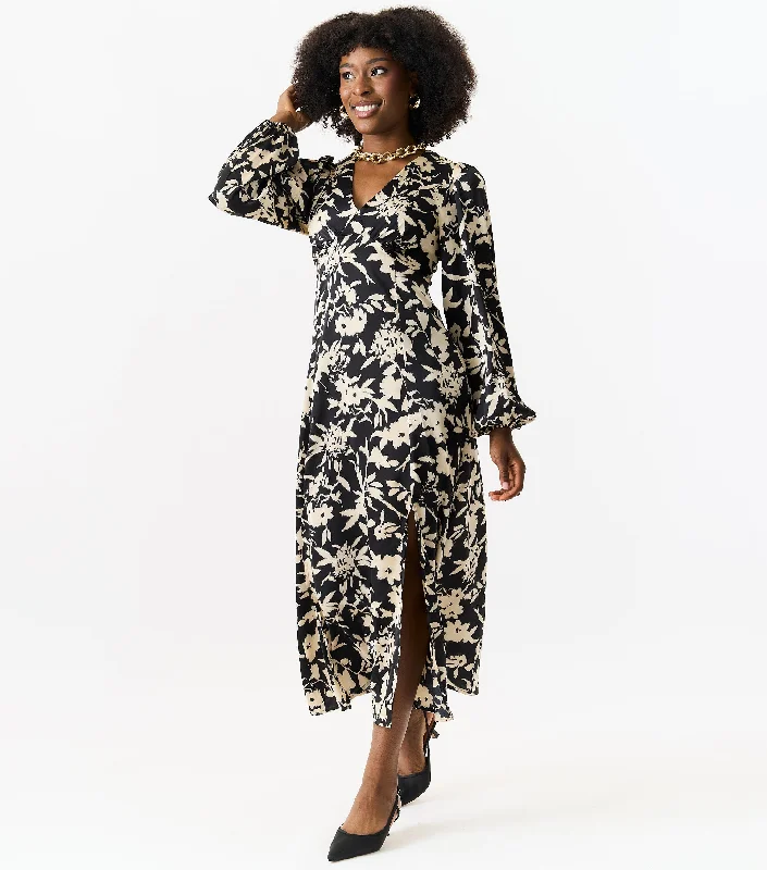 One - shoulder wedding guest dresses with beaded detailsBlack Long Sleeves Flare Midi Dress One - shoulder wedding guest dresses with beaded detailsBlack Long Sleeves Flare Midi Dress