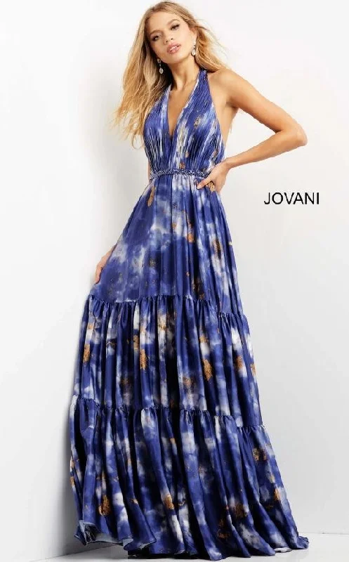 Maxi bodycon dress for a beach wedding​Jovani 08577 Halter Long Prom Gown