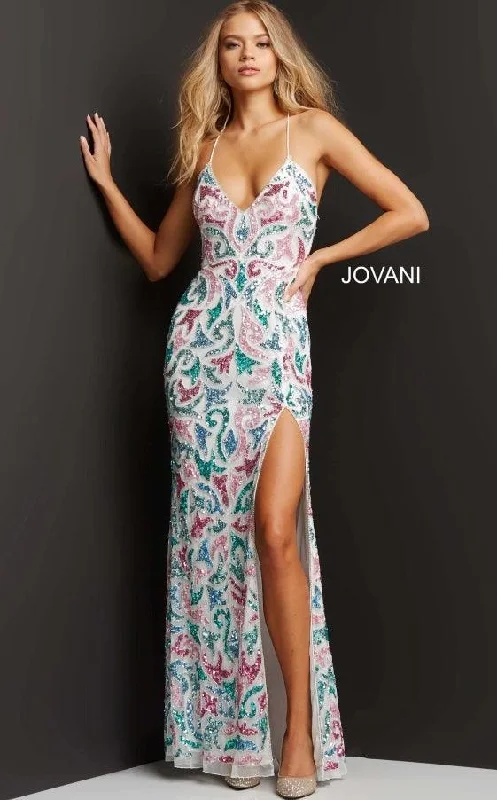 Bodycon dress with a one - shoulder designJovani 08557 Spaghetti Strap Long Formal Prom Gown Bodycon dress with a one - shoulder designJovani 08557 Spaghetti Strap Long Formal Prom Gown