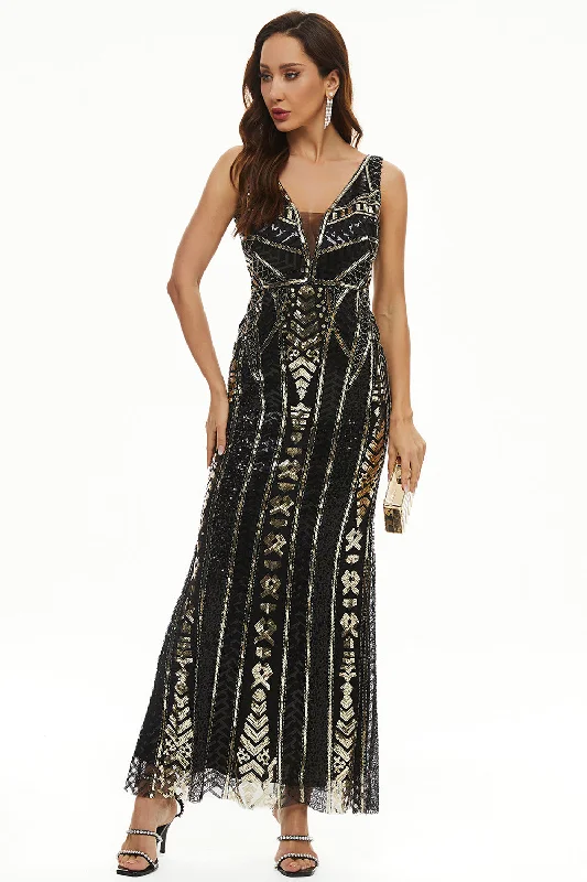Cocktail dresses with a pleated skirt and a square necklineSequin V-neck Sheath Long Formal Dress Cocktail dresses with a pleated skirt and a square necklineSequin V-neck Sheath Long Formal Dress