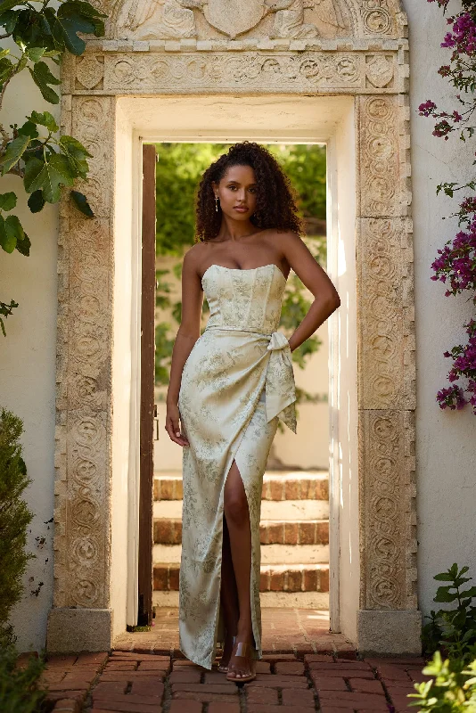 Sequined wedding guest dresses for an evening weddingThe June Dress in Sage Tapestry Sequined wedding guest dresses for an evening weddingThe June Dress in Sage Tapestry