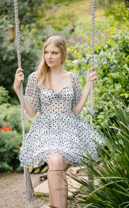 Party dresses with a geometric pattern for a contemporary look​Aleta 1304 Dress