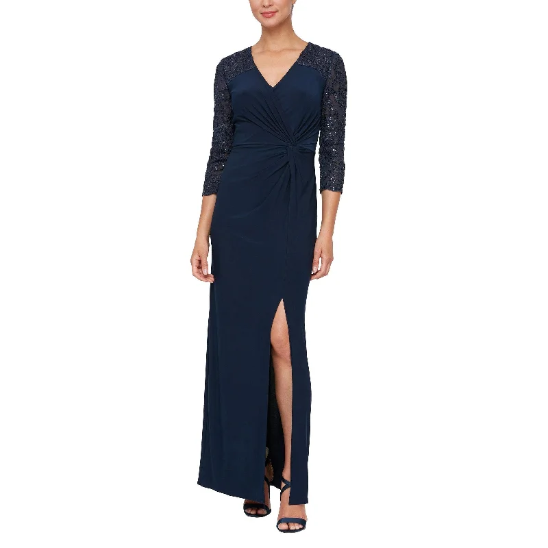 Bodycon dress with a wrap - around style​Alex Evenings AE81171317 Formal Long Dress
