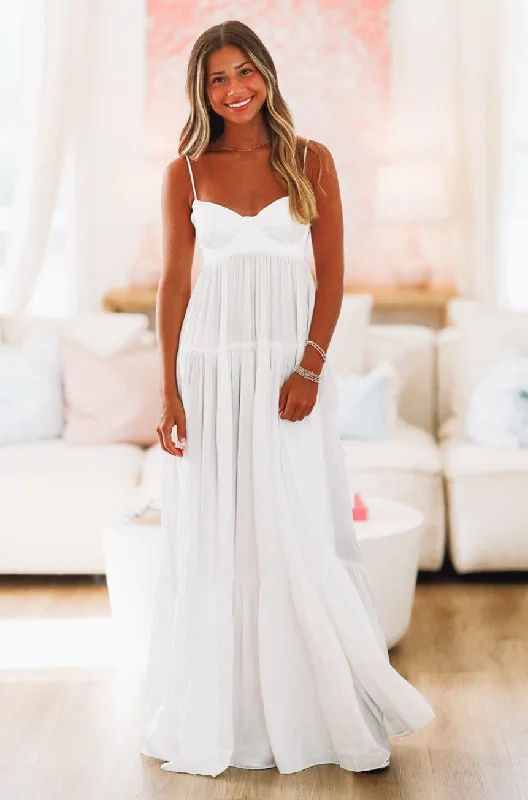 Backless party dresses for a sexy and alluring appearanceCaviar Dreams Maxi Dress - White Backless party dresses for a sexy and alluring appearanceCaviar Dreams Maxi Dress - White