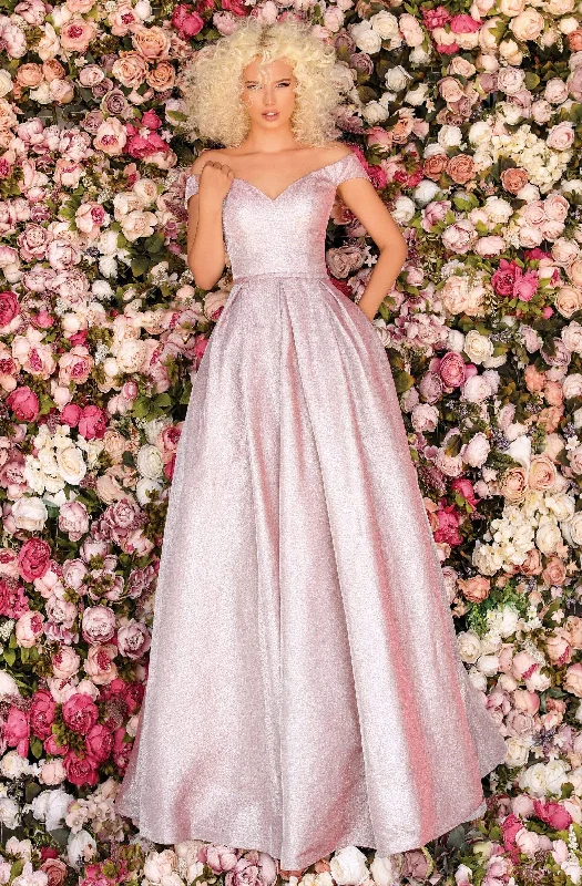 Prom dresses with one - shoulder ruffled straps and geometric patterns for a contemporary and eye - catching formal eventClarisse - 8231 Off-Shoulder Pleated Ballgown Prom dresses with one - shoulder ruffled straps and geometric patterns for a contemporary and eye - catching formal eventClarisse - 8231 Off-Shoulder Pleated Ballgown