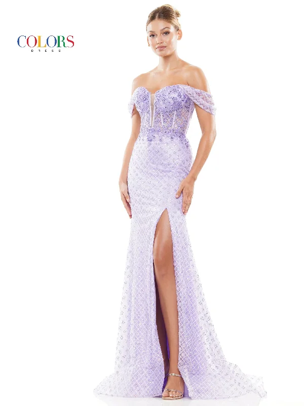 Party dresses with a lace overlay for a feminine touchColors 3105 Long Off Shoulder Glitter Mesh Prom Dress Party dresses with a lace overlay for a feminine touchColors 3105 Long Off Shoulder Glitter Mesh Prom Dress