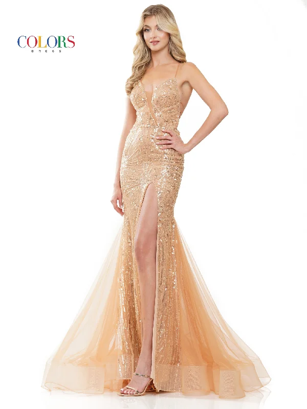 A - line party dresses with a floral print for spring eventsColors 3123 Long Formal Slit Spaghetti Strap Prom Dress A - line party dresses with a floral print for spring eventsColors 3123 Long Formal Slit Spaghetti Strap Prom Dress