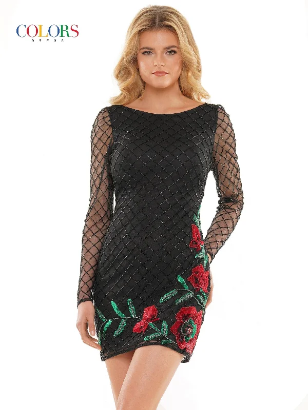 Bodycon dress with a bow accentColors 2803 Colors Long Sleeve Homecoming Cocktail Dress Bodycon dress with a bow accentColors 2803 Colors Long Sleeve Homecoming Cocktail Dress