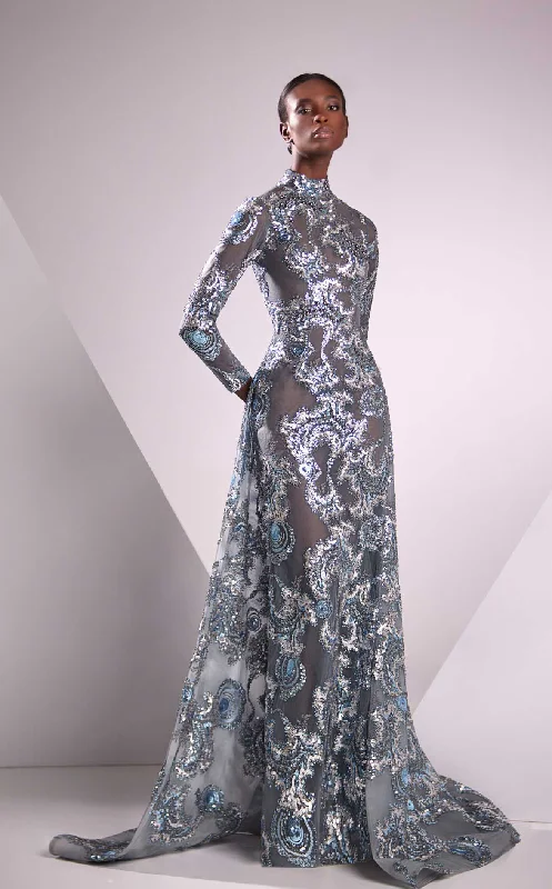 Formal dresses with embroidered panels and tulle overlays for a fairytale promEdward Arsouni Couture FW24951 Dress Formal dresses with embroidered panels and tulle overlays for a fairytale promEdward Arsouni Couture FW24951 Dress