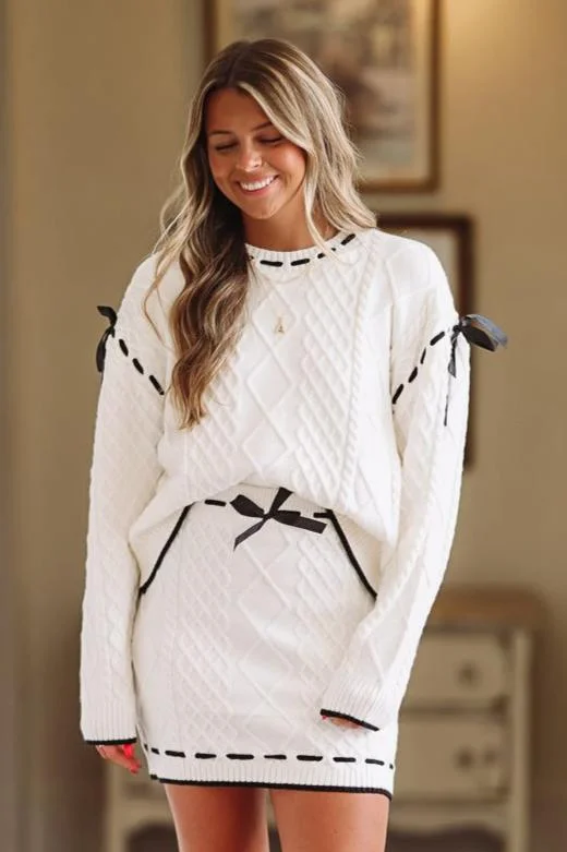 Empire - waist party dresses to accentuate the waistlineI Was Your Favorite Knit Sweater - White Empire - waist party dresses to accentuate the waistlineI Was Your Favorite Knit Sweater - White