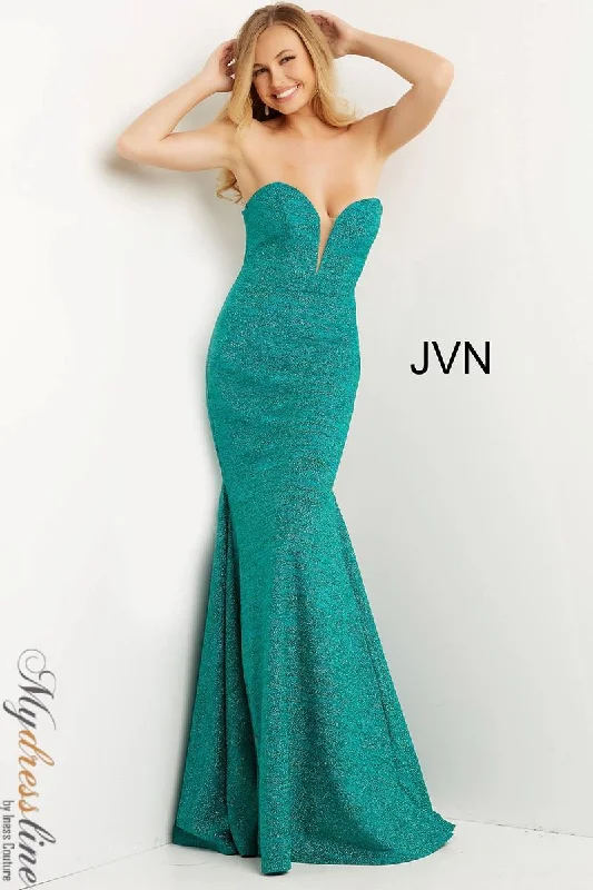Sequined formal dresses with open backs for a sexy prom styleJovani JVN08176