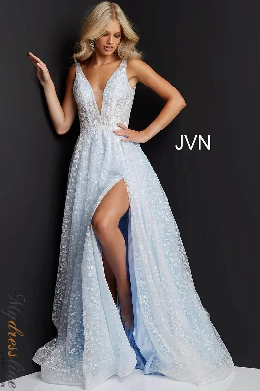 Formal dresses with tassel - adorned belts and tiered skirts for a stylish and festive formal eventJovani JVN08421 Formal dresses with tassel - adorned belts and tiered skirts for a stylish and festive formal eventJovani JVN08421