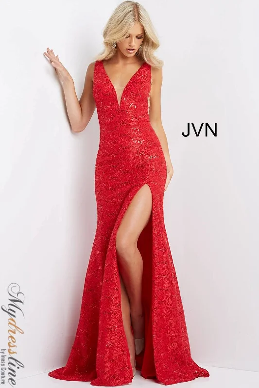 Sleeveless formal dresses with sequined straps and a - line skirts for a classic formal eventJovani JVN08512 Sleeveless formal dresses with sequined straps and a - line skirts for a classic formal eventJovani JVN08512