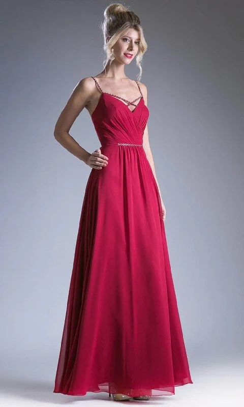 Formal dresses with empire waists and organza overlays for a feminine lookLadivine 1010 - Crisscross Neck Chiffon Long Dress Formal dresses with empire waists and organza overlays for a feminine lookLadivine 1010 - Crisscross Neck Chiffon Long Dress