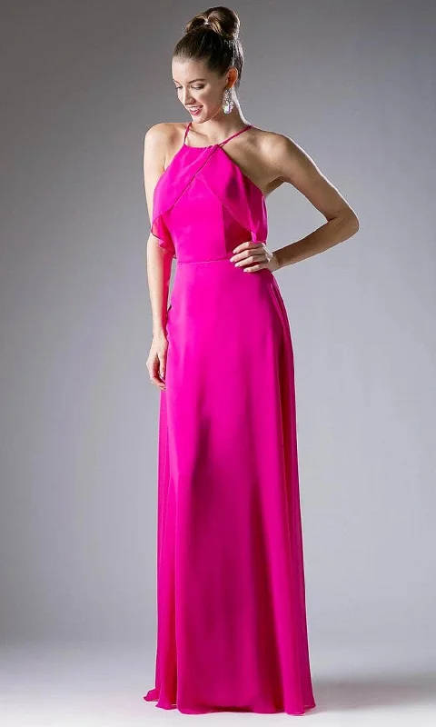 Strapless formal dresses with tulle skirts for a classic prom lookLadivine 13032 - Thin Strapped Halter Dress Strapless formal dresses with tulle skirts for a classic prom lookLadivine 13032 - Thin Strapped Halter Dress