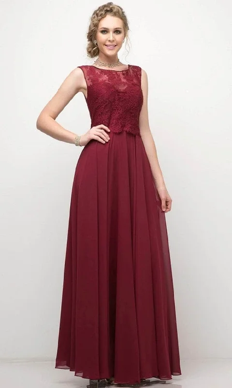 Formal dresses with pleated bodices and taffeta fabric for a traditional lookLadivine CJ245 - Illusion Jewel Chiffon Dress Formal dresses with pleated bodices and taffeta fabric for a traditional lookLadivine CJ245 - Illusion Jewel Chiffon Dress