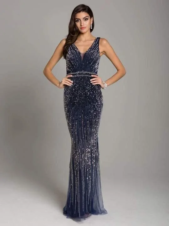 Bodycon dress with a ruffled trim​Lara Dresses Sleeveless Long Prom Dress 29860