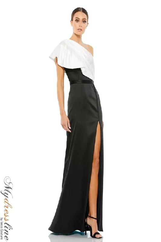 Prom dresses with gathered skirts and crystal - encrusted belts for a luxurious promMac Duggal 26599 Prom dresses with gathered skirts and crystal - encrusted belts for a luxurious promMac Duggal 26599