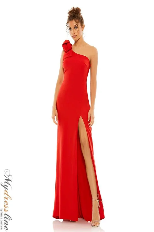 Prom dresses with one - shoulder ruffled straps and geometric patterns for a contemporary and eye - catching formal eventMac Duggal 26665 Prom dresses with one - shoulder ruffled straps and geometric patterns for a contemporary and eye - catching formal eventMac Duggal 26665