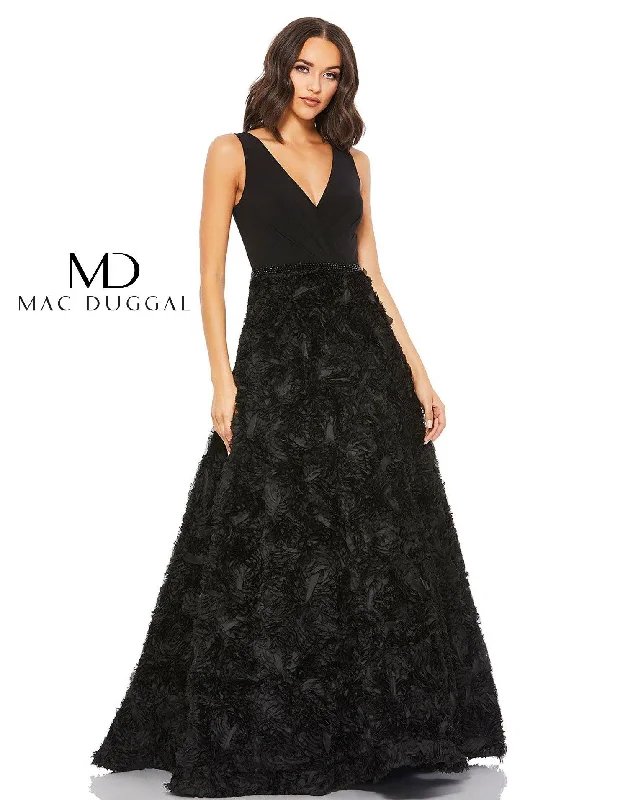 Maternity bodycon dress for expecting mothers​Mac Duggal 67212 Long Formal Sleeveless Ruffle Gown