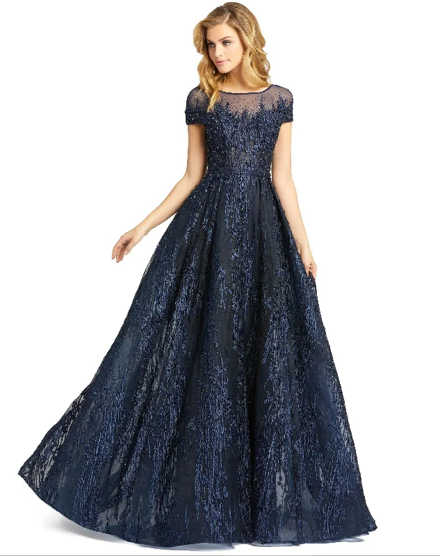 Sleeveless bodycon dress for summer parties​Mac Duggal 20141 Long Formal Cap Sleeve Evening Gown