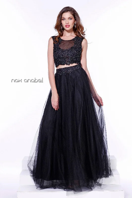 Bodycon dress in a camouflage print​Nox Anabel 3136 Sleeveless Long Prom Dress