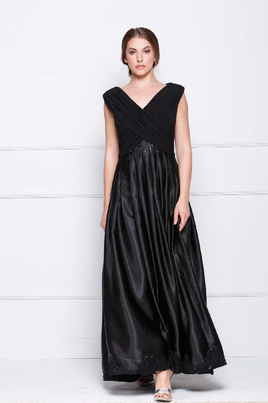 Bodycon dress with a button - down front​Nox Anabel 5059 Sleeveless Long Prom Dress