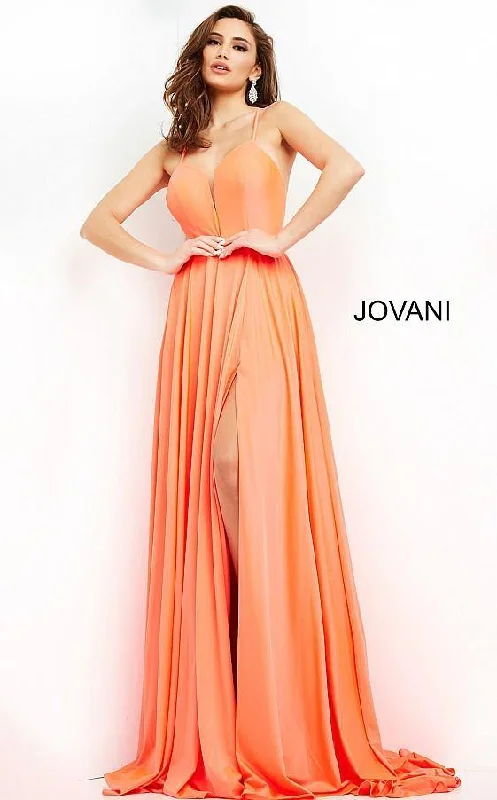 Bodycon dress for a music festival​Jovani 68640 Prom Long Spaghetti Strap Sexy Dress B