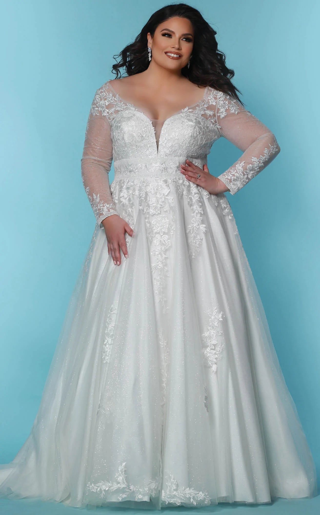 Formal dresses with fringe - trimmed sleeves and wrap - around styles for a bohemian - inspired formal eventSydneys Closet SC5282 Dress