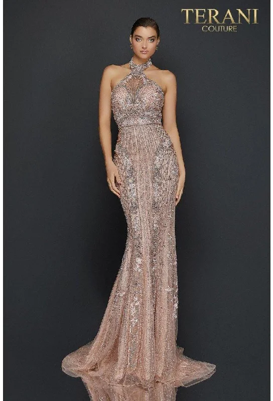 Strapless bodycon dress for a glamorous evening​Terani Couture 2011GL2182 Sexy Formal Long Prom Dress