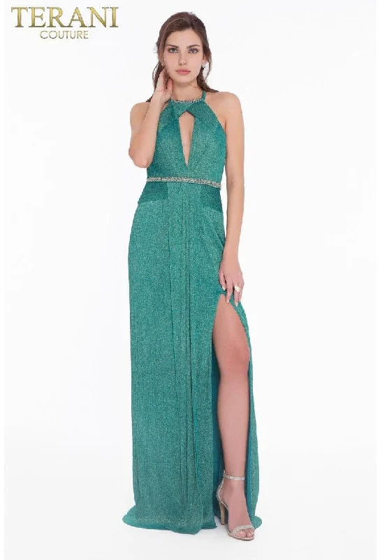 Sequined bodycon dress for a sparkling party look​Terani Couture 1821E7119 Sexy Long Prom Dress