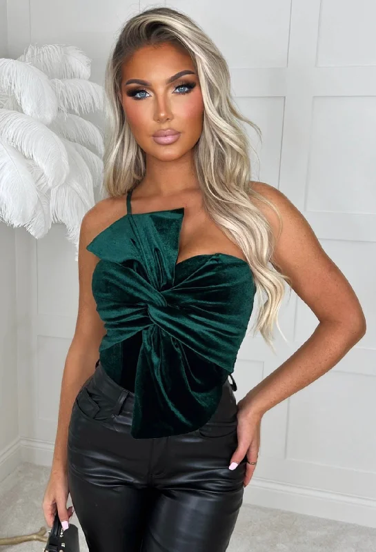 Thermal Bodysuits for Extra Warmth in WinterCute As A Bow Green Bow Front Velvet Bodysuit Thermal Bodysuits for Extra Warmth in WinterCute As A Bow Green Bow Front Velvet Bodysuit