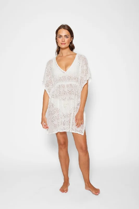 Round - neck cover ups for a classic and simple lookFlamenco Kaftan