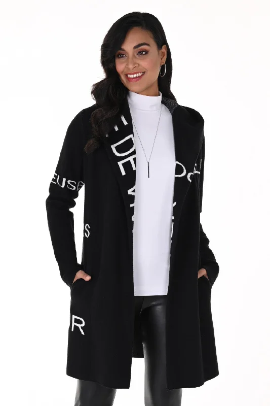 Long - sleeved cover ups for added sun protection and warmthFrank Lyman Cover-Up 214144U-BOW Black/Off-White Long - sleeved cover ups for added sun protection and warmthFrank Lyman Cover-Up 214144U-BOW Black/Off-White