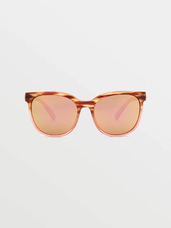 Women's Long - Length One - Pieces in Gray with Asymmetric Hem for a Contemporary and Fashionable LookGarden Sunglasses - Gloss Punk Tort/Bronze Champagne Chrome Women's Long - Length One - Pieces in Gray with Asymmetric Hem for a Contemporary and Fashionable LookGarden Sunglasses - Gloss Punk Tort/Bronze Champagne Chrome