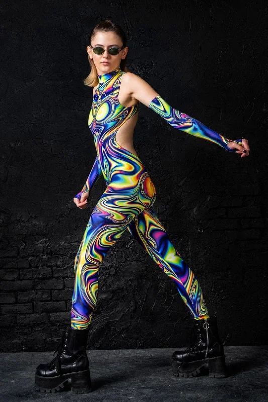 Sleeveless Bodysuits for a Cool and Casual Summer LookJaded Liquid Catsuit