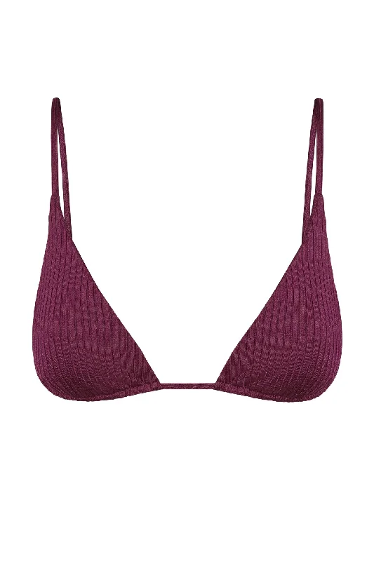 Plus Size Women's Print - Blocked Swim Tops in Multicolor for a Trendy and Fashion - Forward LookKauai Top - Eggplant Wide Rib Plus Size Women's Print - Blocked Swim Tops in Multicolor for a Trendy and Fashion - Forward LookKauai Top - Eggplant Wide Rib
