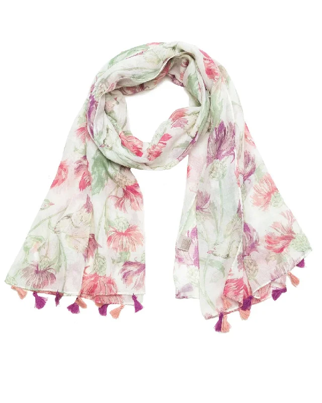 Geometric - pattern cover ups for a modern and trendy appearanceLight Weight Women's Woven Tropical Printed Scarf Geometric - pattern cover ups for a modern and trendy appearanceLight Weight Women's Woven Tropical Printed Scarf