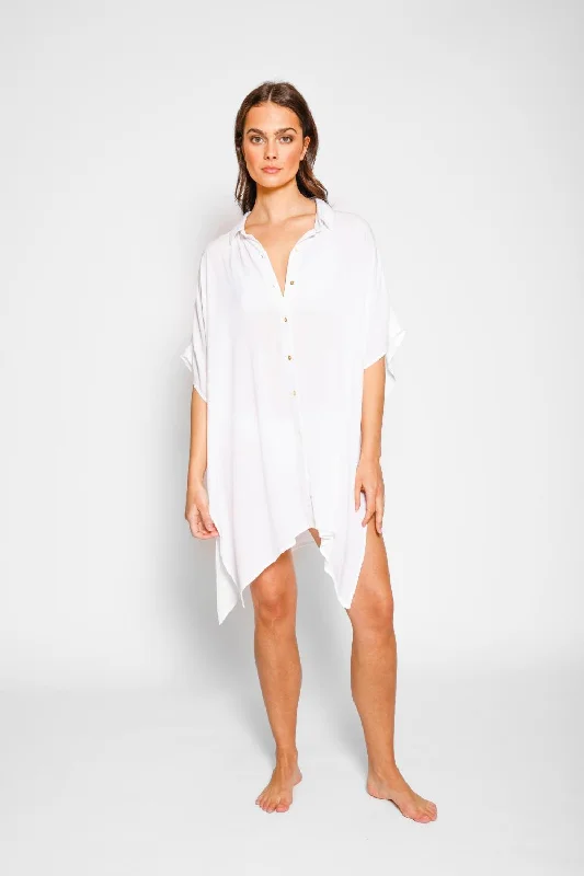 Sustainable organic cotton cover ups for eco - conscious beach loversMiami Big Shirt Dress Sustainable organic cotton cover ups for eco - conscious beach loversMiami Big Shirt Dress