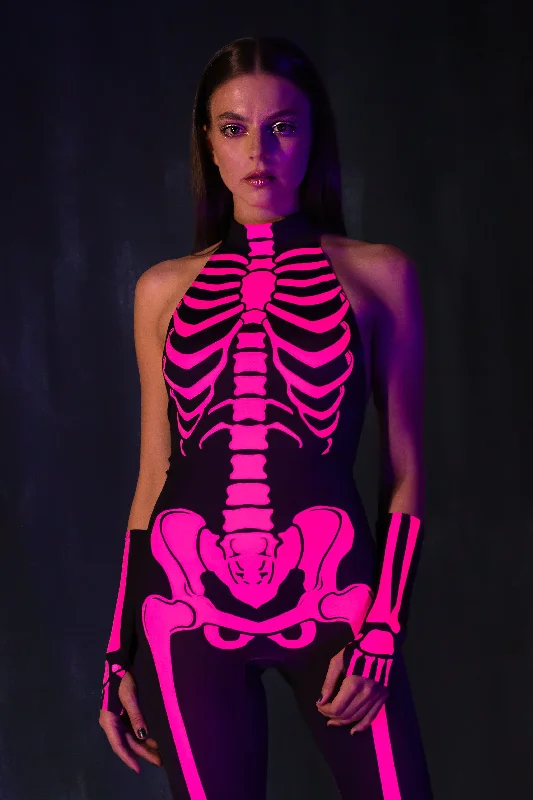 Compression Bodysuits for Post - Workout RecoveryRaspberry Neon Catsuit
