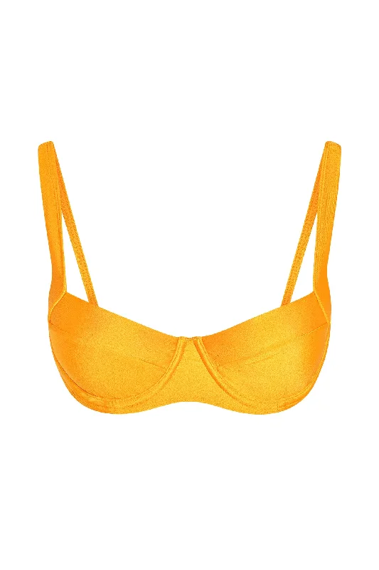 Women's Color - Blocked Swim Tops in Orange and Pink for a Vibrant Summer LookSorrento Top - Mango Shiny Women's Color - Blocked Swim Tops in Orange and Pink for a Vibrant Summer LookSorrento Top - Mango Shiny
